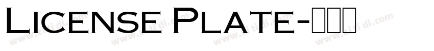 License Plate字体转换